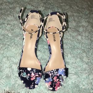 Brand new floral and striped heels